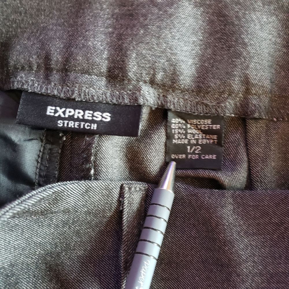 NICE! WOOL VINTAGE STRETCH MINI SKIRT GUNMETAL GRAY SIZE 1/2 (XS-SMALL) - Picture 8 of 9